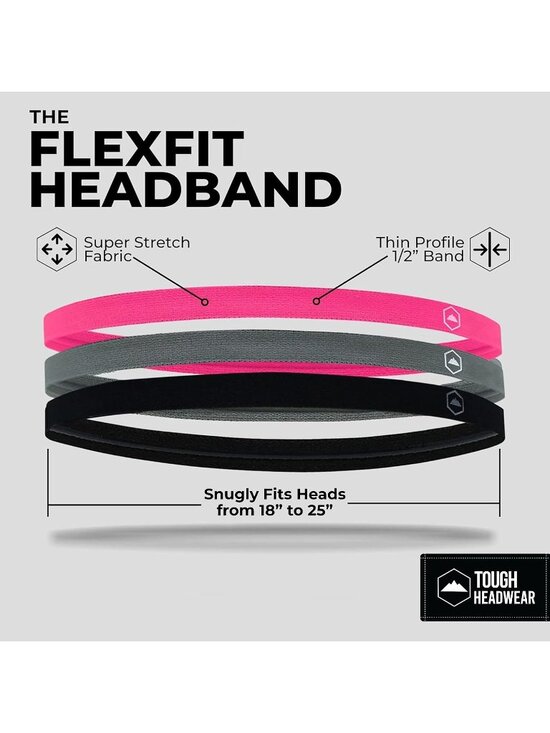 Women\'s Thin Elastic Headbands Workout Running Sweatbands Hair Accessories